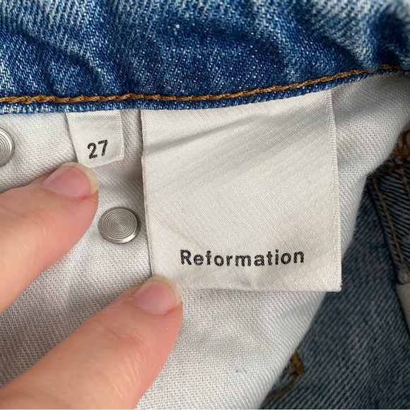 Reformation Julia High Rise Crop Jeans - 27 - Picture 5 of 6